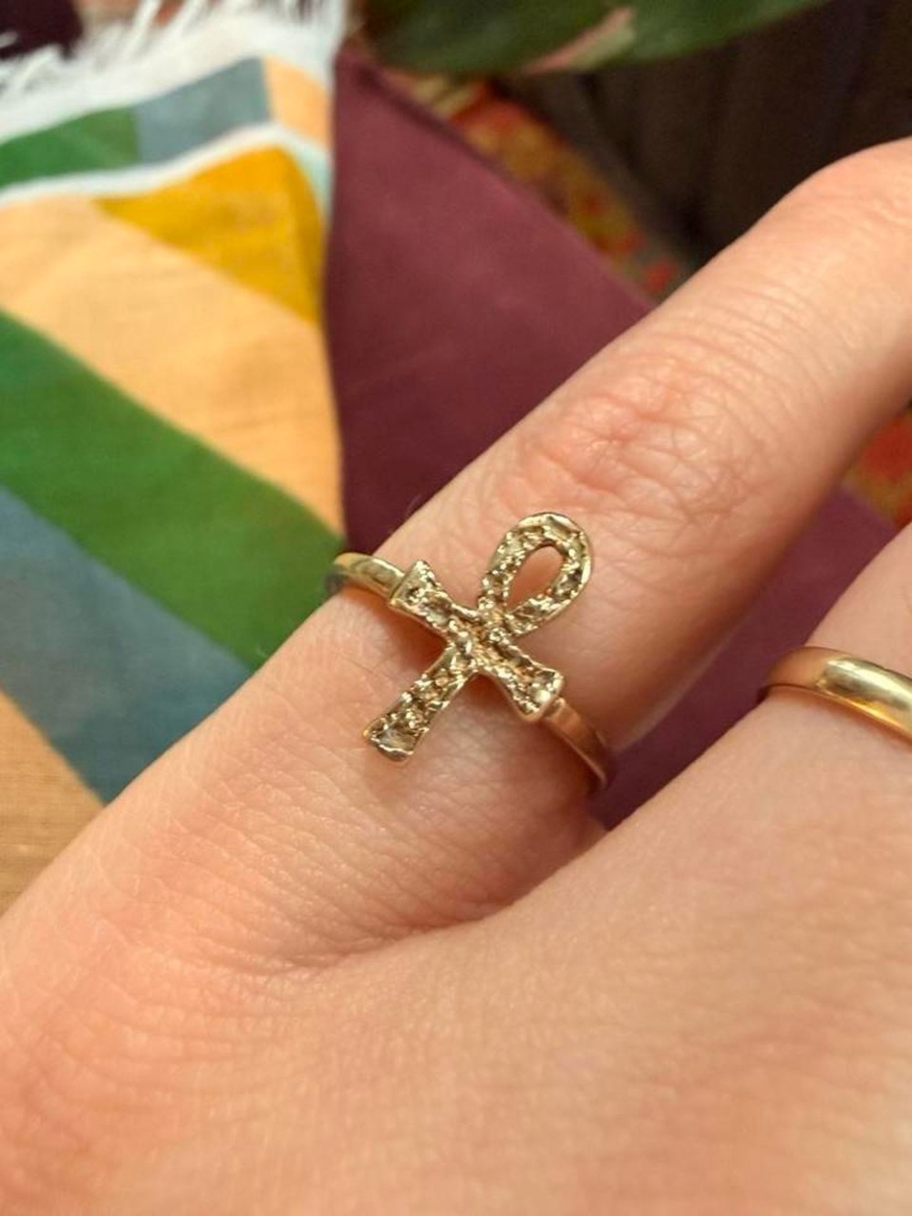 Vintage 14k Ankh ring